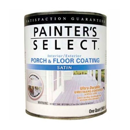 General Paint Painter's Select Urethane Fortified Satin Porch & Floor Coating, Dark Gray, Quart - 112172